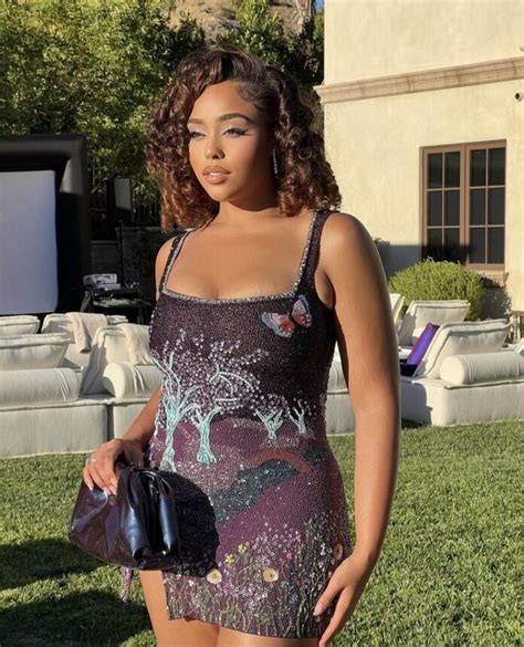The 24-year-old stunned in the red crop top and skirt set Credit: Instagram/jordynwoods. Jordyn took to Instagram just before Christmas to post new photos of herself in quite the outfit.. In the snaps, Kylie Jenner's ex BFF posed while sporting a red crop top and skirt set with cut outs, showing off some major cleavage.